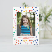 レインボーハート教室バレンタインの写真カード サンキューカード (スタンド正面)