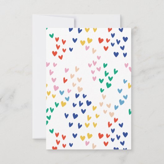 レインボーハート教室バレンタインの写真カード サンキューカード (裏面)