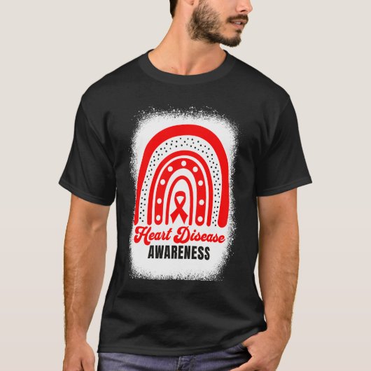 レインボーハート病認識度2月に行く Tシャツ (正面)