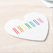 レインボーハート紙 ペーパーコースター (アングル)