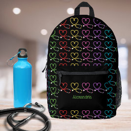 レインボーハート聴診器 プリントバックパック