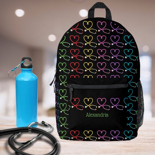 レインボーハート聴診器 プリントバックパック