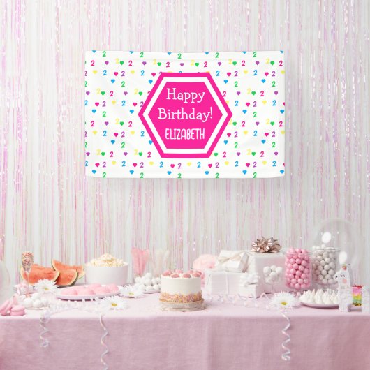 レインボーハート2nd誕生日 横断幕 (パーティー)