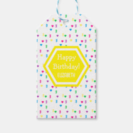 レインボーハート3rd誕生日 ギフトタグ