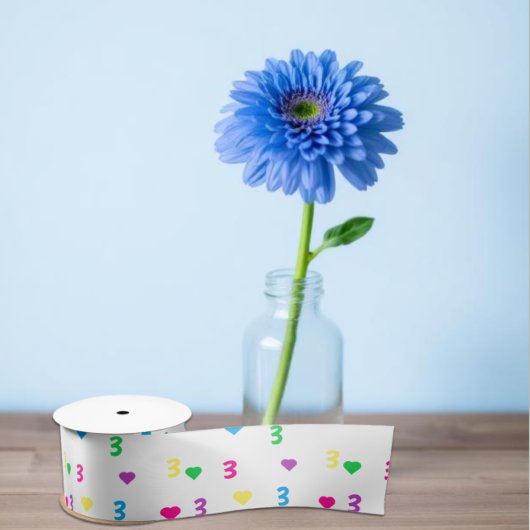 レインボーハート3rd誕生日 サテンリボン