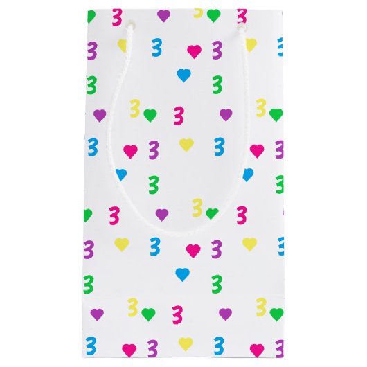 レインボーハート3rd誕生日 スモールペーパーバッグ (正面)