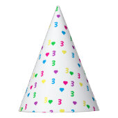 レインボーハート3rd誕生日 パーティーハット (正面)