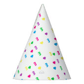 レインボーハート3rd誕生日 パーティーハット (左)