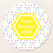 レインボーハート3rd誕生日 ペーパーコースター (正面)