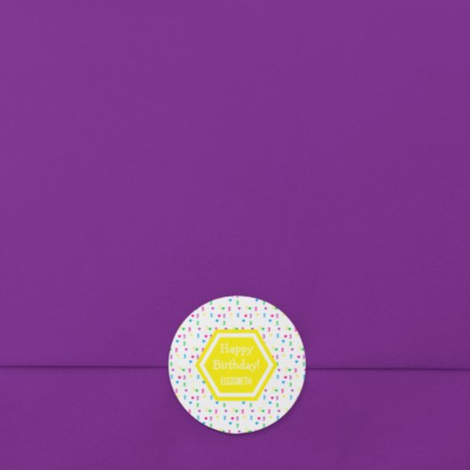 レインボーハート3rd誕生日 ラウンドシール