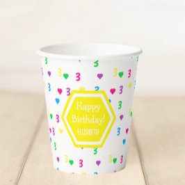 レインボーハート3rd誕生日 紙コップ
