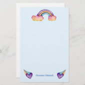 レインボーハート | かわいい子たち 便箋 (正面/裏面)