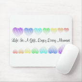 "レインボーハート"インスパイアの言葉マウスパッド マウスパッド (マウス)