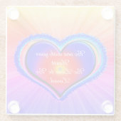 レインボーハート ガラスコースター (裏面)