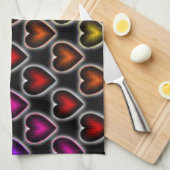 レインボーハート キッチンタオル (四つ折り)