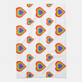 レインボーハート キッチンタオル (縦)