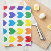 レインボーハート キッチンタオル (四つ折り)