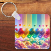 レインボーハート キーホルダー (正面)