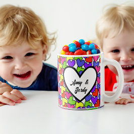 レインボーハート コーヒーマグカップ