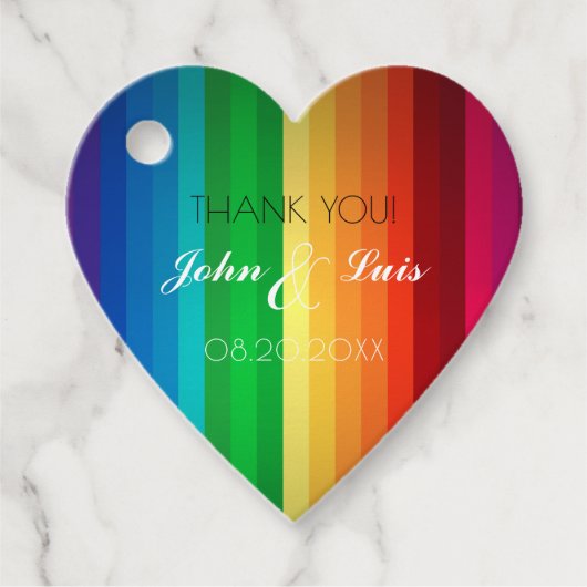 レインボーハート サンクス フェイバータグ (正面)