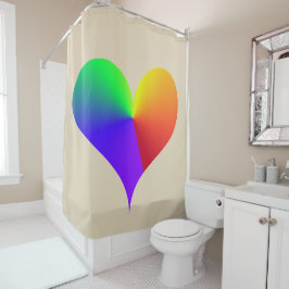 レインボーハート シャワーカーテン
