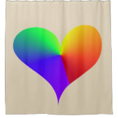 レインボーハート シャワーカーテン (正面)