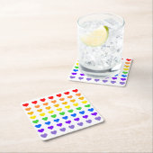 レインボーハート スクエアペーパーコースター (インサイチュ)