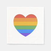レインボーハート スタンダードカクテルナプキン (正面)