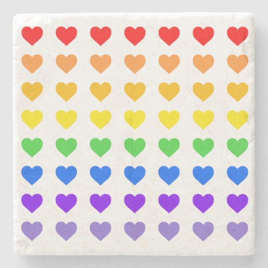 レインボーハート ストーンコースター (正面)