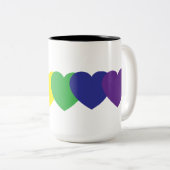 レインボーハート ツートーンマグカップ (正面右)