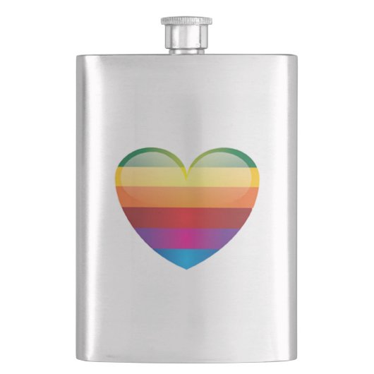 レインボーハート フラスク (正面)
