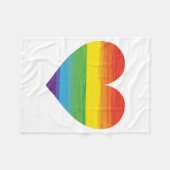 レインボーハート フリースブランケット (正面(横))