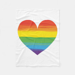 レインボーハート フリースブランケット