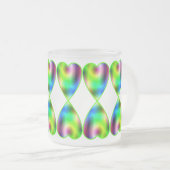 レインボーハート フロストグラスマグカップ (正面右)