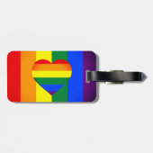レインボーハート&プライドレインボー国旗/LGBTコミュニティ ラゲッジタグ (裏面横)