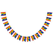 レインボーハート&プライドレインボー国旗/ LGBTパーティー バンティングフラッグ (全)