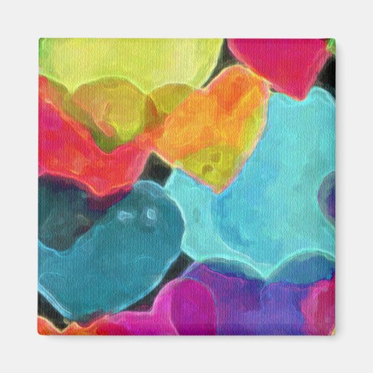 レインボーハート マグネット (正面)