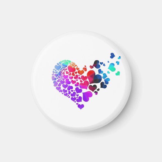 レインボーハート マグネット (正面)