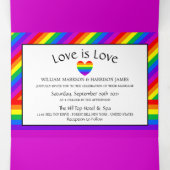 レインボーハート、ラブイズラヴ結婚ィズスイート 三つ折り招待状 (内部中)