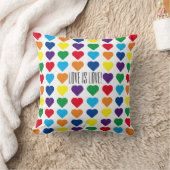 レインボーハート「愛は愛だ!」 クッション (ブランケット)