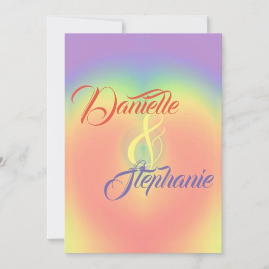 レインボーハート 招待状 (正面)