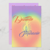 レインボーハート 招待状 (正面/裏面)