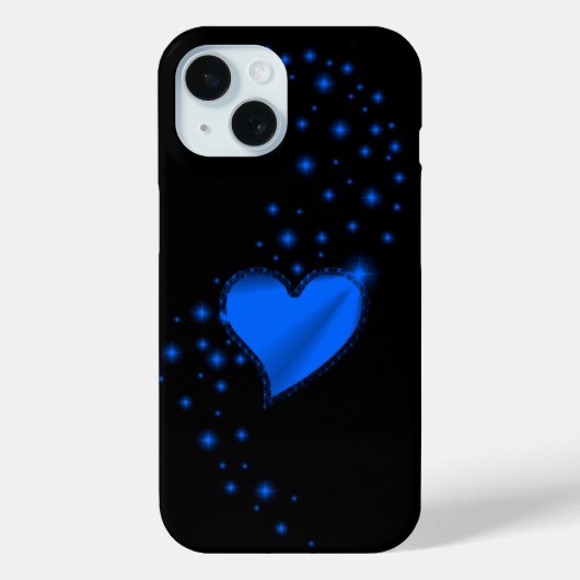 レインボーハート(星を黒に設定) Case-Mate iPhoneケース (裏面)