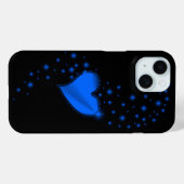 レインボーハート(星を黒に設定) Case-Mate iPhoneケース (裏面 (横))