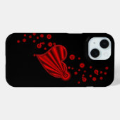 レインボーハート（星を黒に設定） Case-Mate iPhoneケース (裏面 (横))