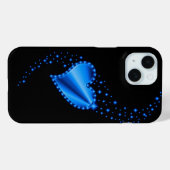 レインボーハート(星を黒に設定) Case-Mate iPhoneケース (裏面 (横))