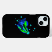 レインボーハート(星を黒に設定) Case-Mate iPhoneケース (裏面 (横))