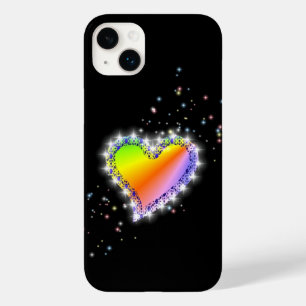 レインボーハート（星を黒に設定） Case-Mate iPhone 14 PLUSケース