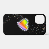 レインボーハート(星を黒に設定) Case-Mate iPhoneケース (裏面 (横))