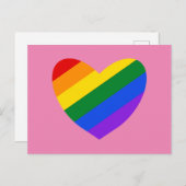 レインボーハート#1はがき ポストカード (正面/裏面)